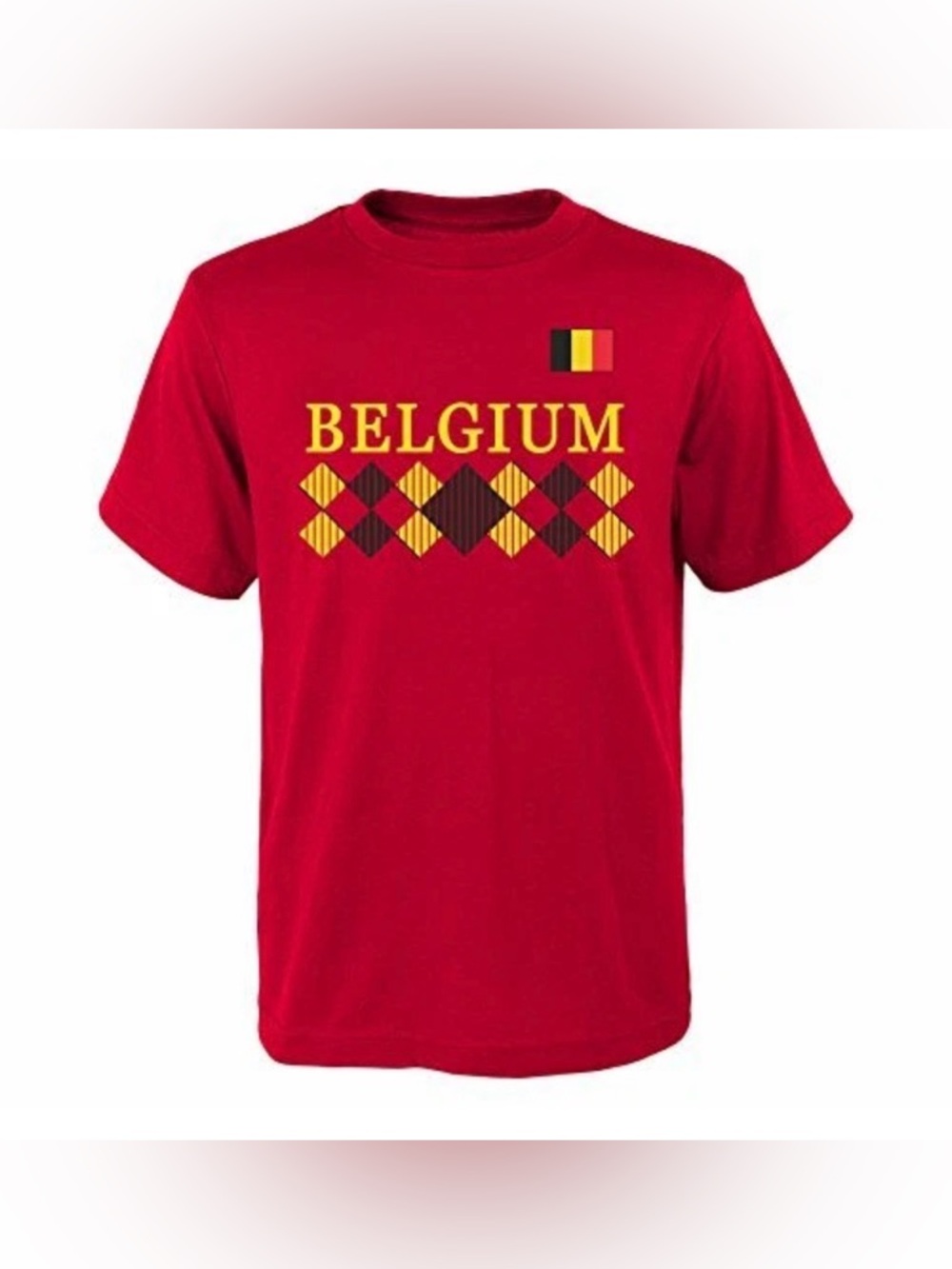 NWT [Gen2] Belgium World Cup Soccer Futbal Short-Sleeve Shirt Red Youth XL (18)